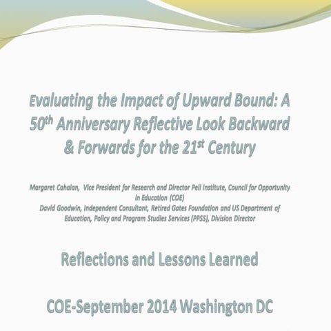 Errors Found in National Evaluation of UpwardBound- Postive Re-Analysis Results