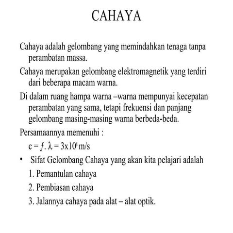 Cahaya