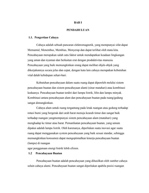 Cahaya Makalah Instalasi Listrik