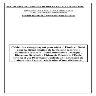 Cahier des charges pour mission etu...