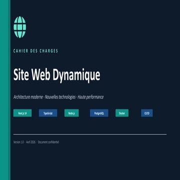 Comprehensive Dynamic Website Project Specification with Modern Tech ...