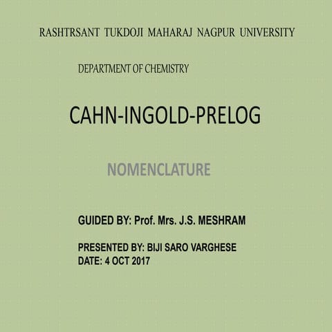 Cahn ingold-prelog nomenclature