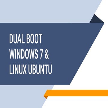 Install Dual Boot Windows 7 dan Ubuntu - Cahyo Bayu S.P