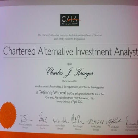 CAIA Certificate | PDF