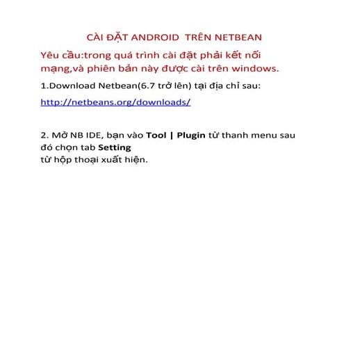 Cài đặt Android trên Eclipse | PPT