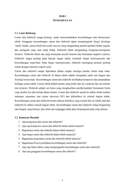 Makalah cairan tubuh | DOCX