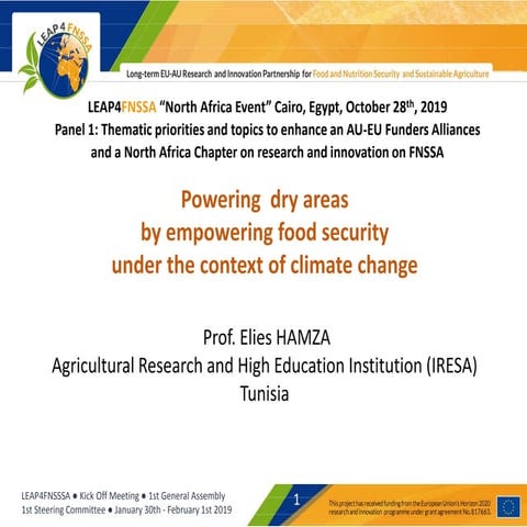 Powering  dry areas  by empowering food security  under the context of climat...