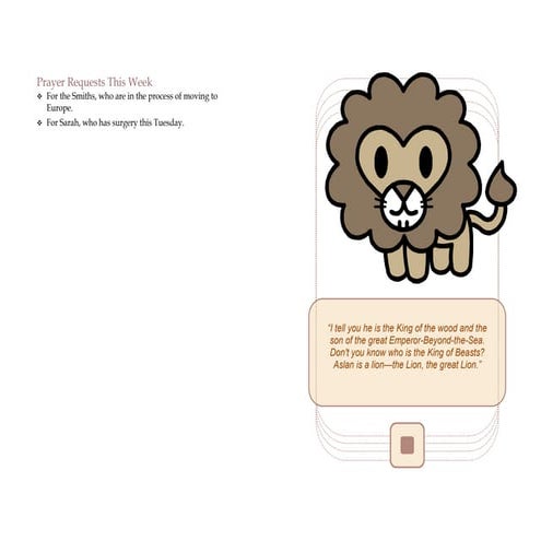 Cair Paravel Community Church bulletin