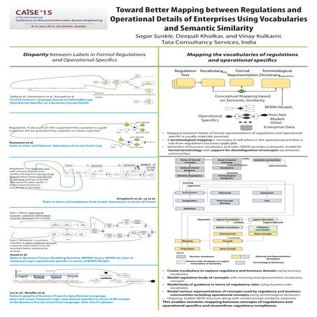 Toward Better Mapping between Regulations and Operational Details of Enterpri...