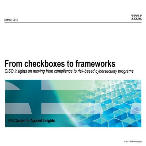 From checkboxes to frameworks