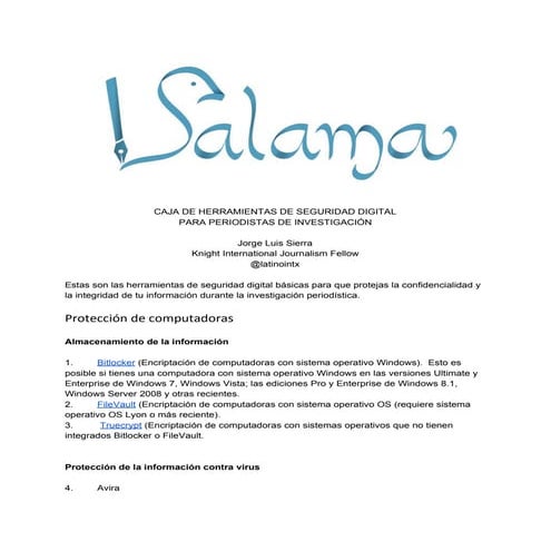 Caja de herramientas de seguridad digital