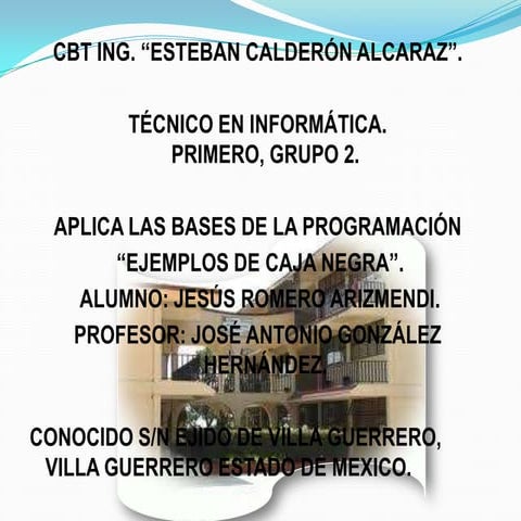 Caja negra (ejemplos)...