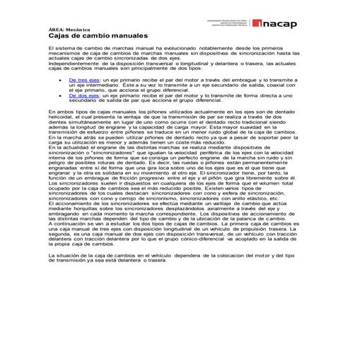 Cajas de cambio manuales