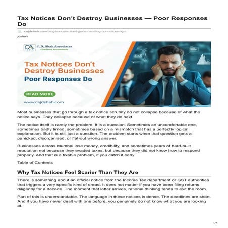 How to Draft Income Tax and GST Notice Reply | PDF