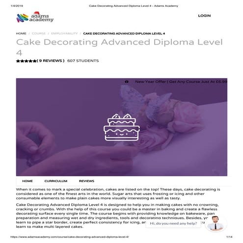 Cake decorating advanced diploma level 4 - Adams Academy