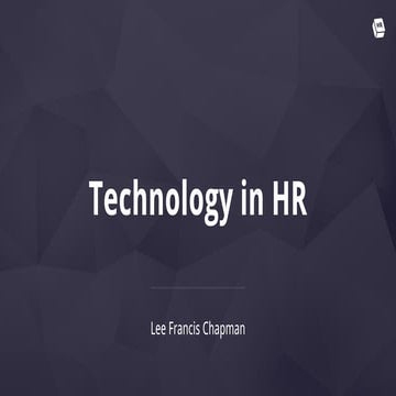 Technology in HR - Human Resources Management Software