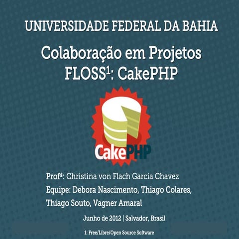 Colaboração em Projetos FLOSS: CakePHP
