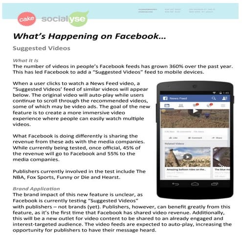 Cake & Socialyse Facebook POV July 2015