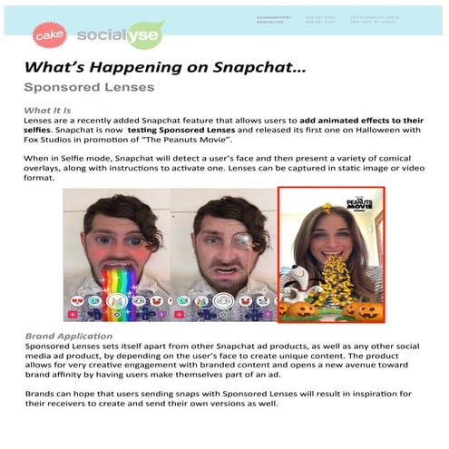 Cake & Socialyse Snapchat POV October 2015