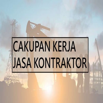 Cakupan Kerja Jasa Kontraktor