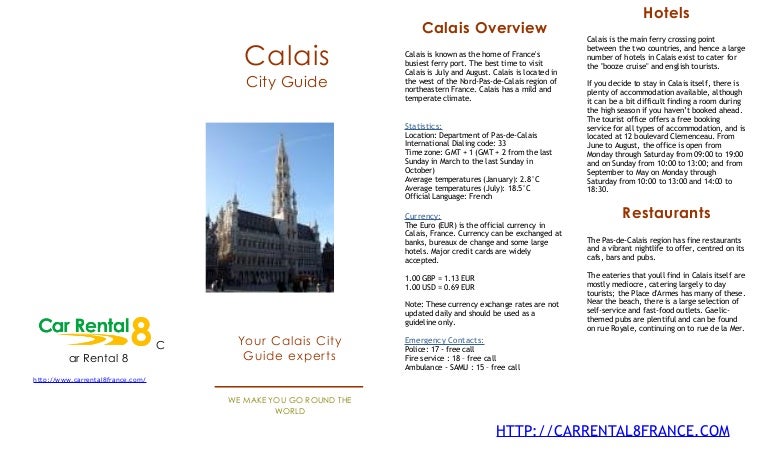 Calais Travel Guide Car Rental 8 France