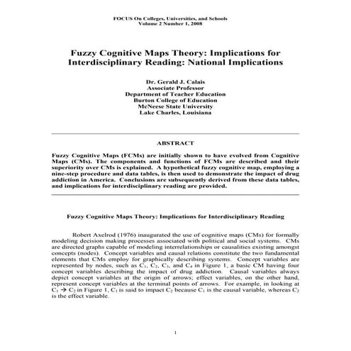 Calais, Gerald J.  Fuzzy Cognitive Math Theory