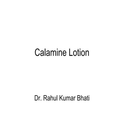 Calamine lotion