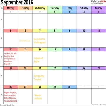 Calander media as