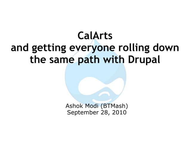 CalArts presentation