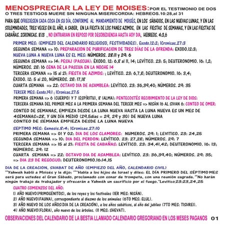 CALENDARIO BIBLICO CORRECION DEL GREGORIANO 2015