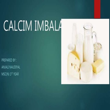 Calcim imbalances