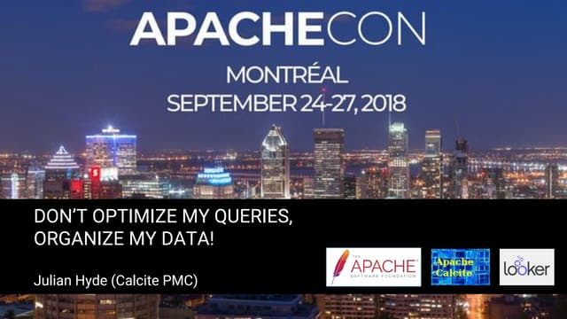 Don't optimize my queries, organize my data!