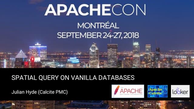 Spatial query on vanilla databases