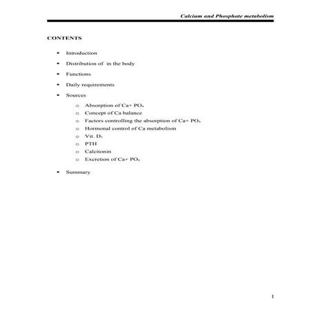 Calcium and phosphate metabolism / orthodontics diploma courses