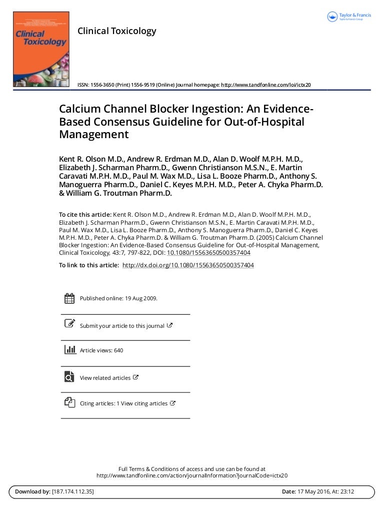 Calcium Channel Blocker Conversion Chart