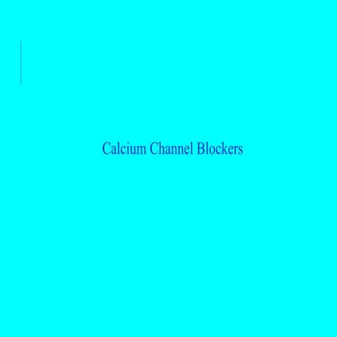 calcium channel blockers .m | PPT