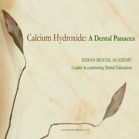 Calcium hydroxide final /prosthodontic courses