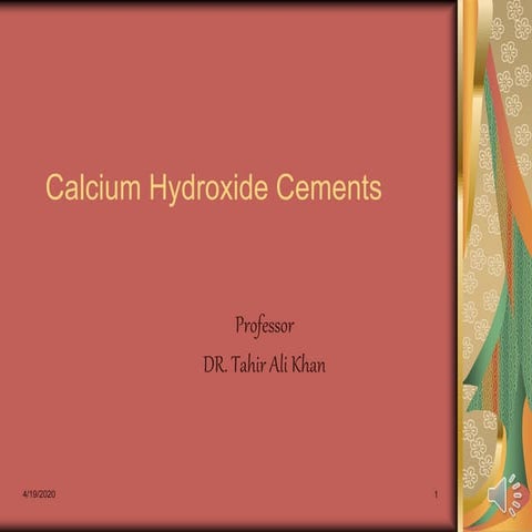 Calcium hydroxide cements