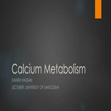 Calcium metabolism
