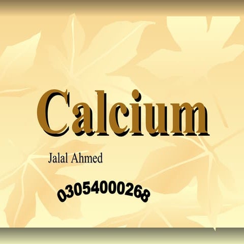 Calcium presentation 
