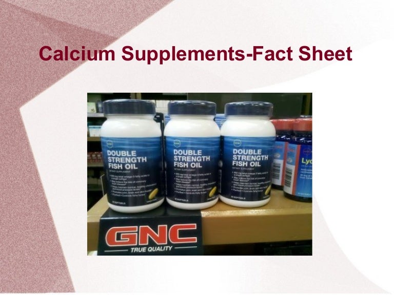 Calcium supplements facts sheet