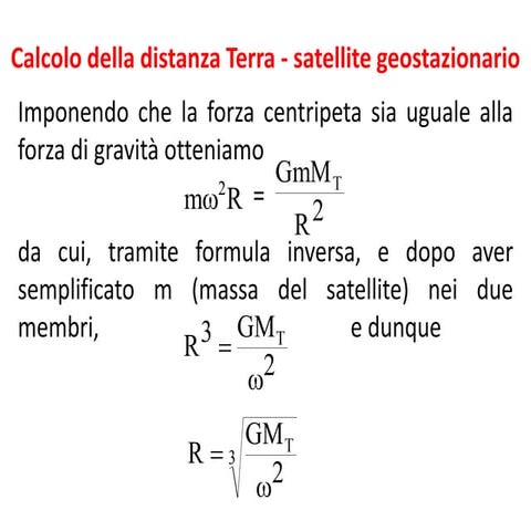 Calcolo della distanza terra satellite geostazionario | PPT