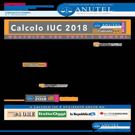 Calcolo iuc 2018