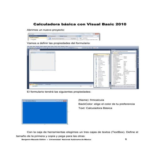 Calculadora en Visual Basic 2010