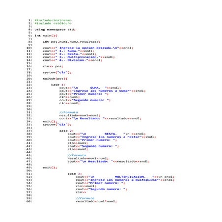 Calculadora c++ y peliculas por mega hd | PDF