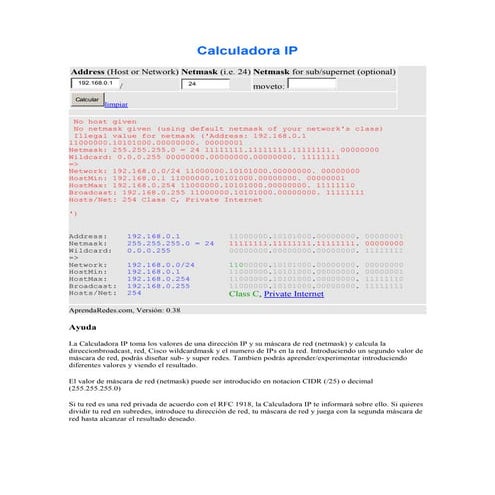 Calculadora Ip Jodies , CALCULLA – VHTK