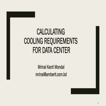 Calculating cooling requirements for data center