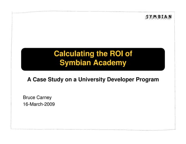 Calculating Roi On University Progr...