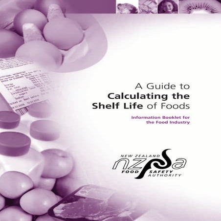 Calculating shelf life of foods