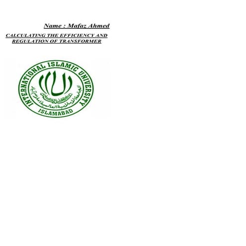 Calculating the efficiency and regulation of transformer using matlab